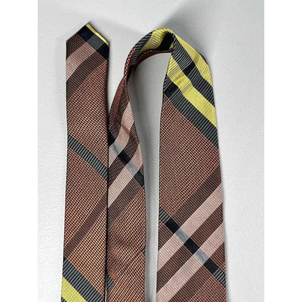 Ben Sherman Silk Tie Plaid Hand Made Mens Necktie 2 5/8